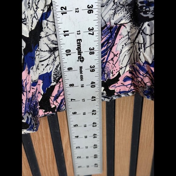 Joni Blair Shirt Dress 7 Womens Multicolor Short Sleeve Collared Leafy Floral - Picture 6 of 10